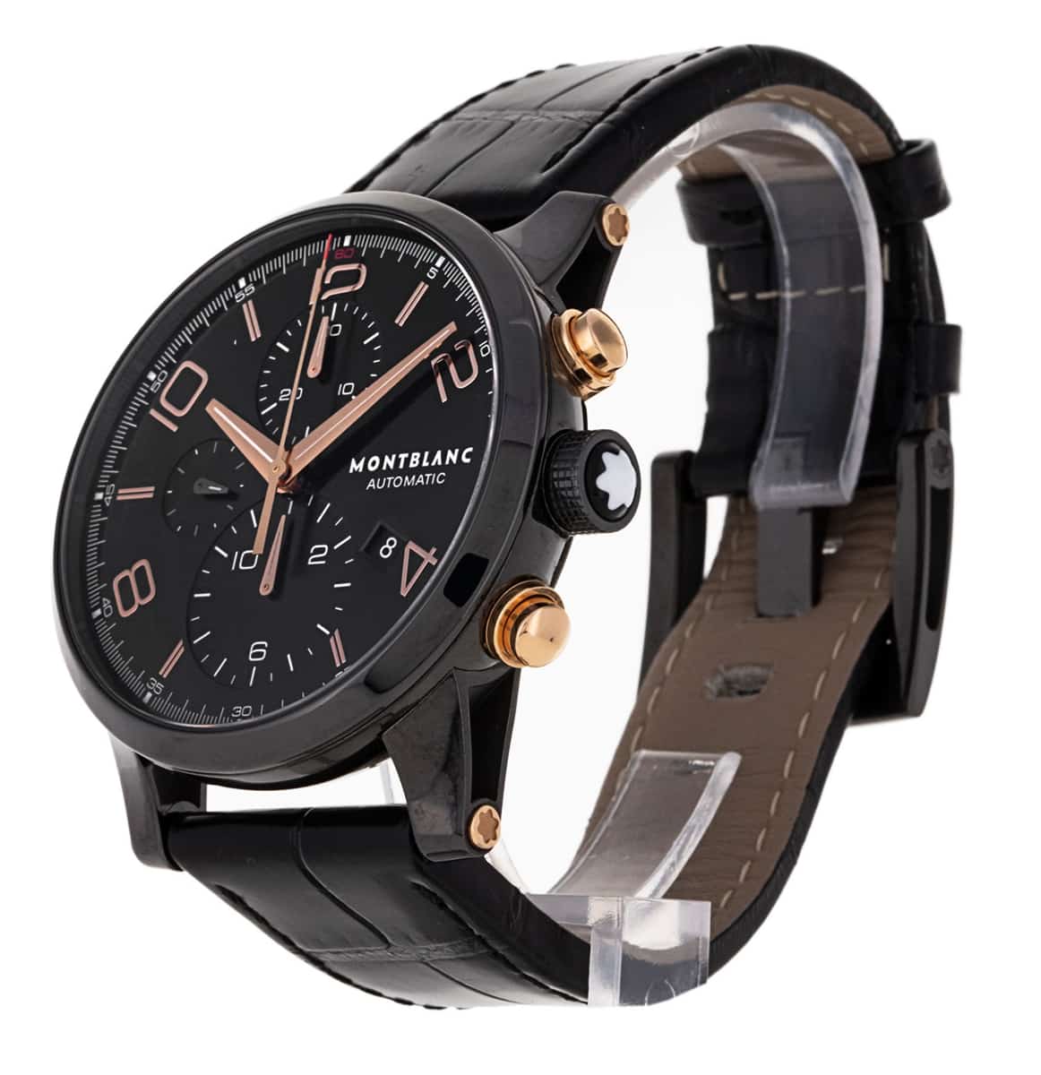 Montblanc timewalker black best sale